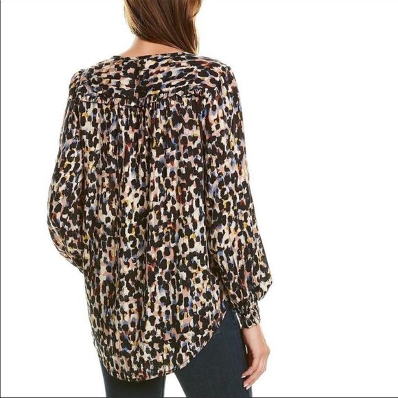 Beachlunchlounge Piper Ecovero Top Multicolored Abstract Blouse D35 - Picture 2 of 13